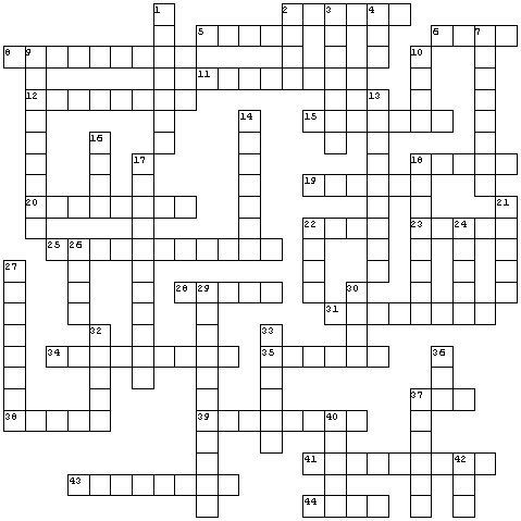 Image of the Crossword Puzzle